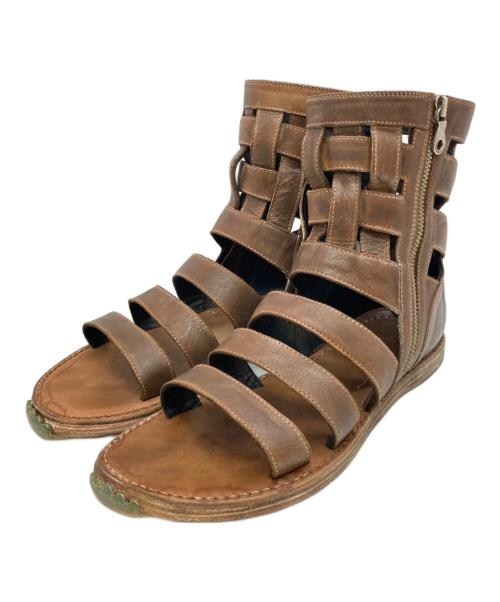 MIHARA YASUHIRO（ミハラヤスヒロ）MIHARA YASUHIRO (ミハラヤスヒロ) レザーサンダル ブラウン サイズ:26の古着・服飾アイテム