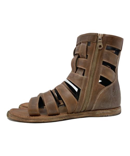 MIHARA YASUHIRO（ミハラヤスヒロ）MIHARA YASUHIRO (ミハラヤスヒロ) レザーサンダル ブラウン サイズ:26の古着・服飾アイテム
