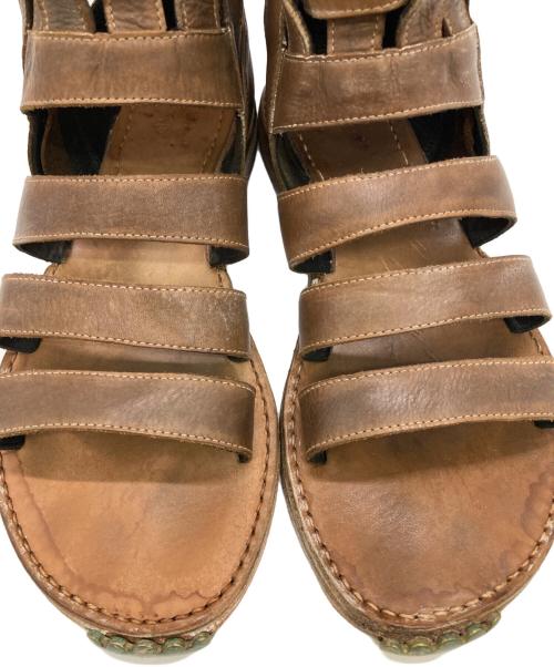 MIHARA YASUHIRO（ミハラヤスヒロ）MIHARA YASUHIRO (ミハラヤスヒロ) レザーサンダル ブラウン サイズ:26の古着・服飾アイテム