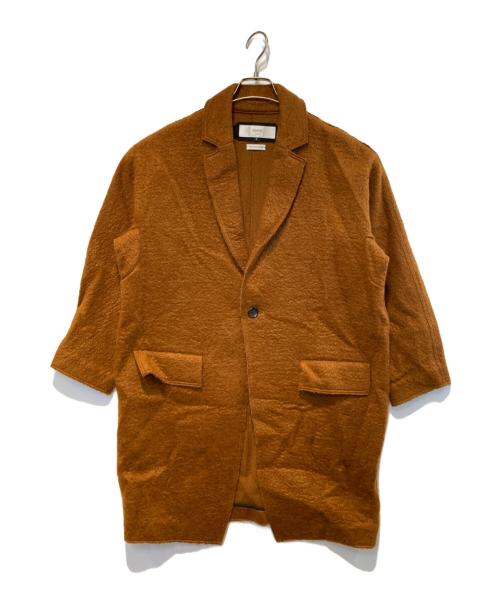 near.nippon（ニアーニッポン）near.nippon (ニアーニッポン) モヘア混チェスターコート ブラウン サイズ:FREEの古着・服飾アイテム