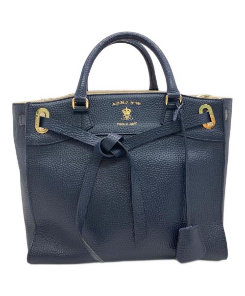 A.D.M.J.（エーディーエムジェイ）A.D.M.J. (エーディーエムジェイ) トートバッグ ネイビーの古着・服飾アイテム