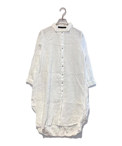 Pal'las Palace（パラスパレス）Pal'las Palace (パラスパレス) リネンシャツワンピース ホワイトの古着・服飾アイテム