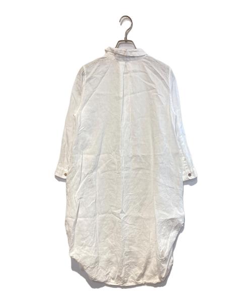 Pal'las Palace（パラスパレス）Pal'las Palace (パラスパレス) リネンシャツワンピース ホワイトの古着・服飾アイテム