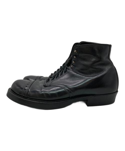 Sears（シアーズ）Sears (シアーズ) レザーキャップトゥブーツ ブラック サイズ:8 1/2の古着・服飾アイテム