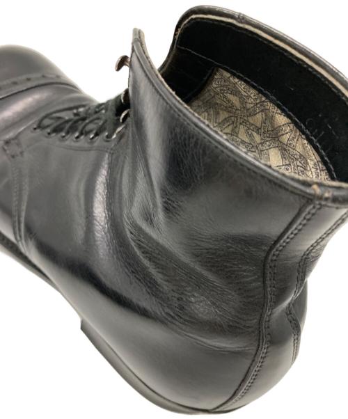 Sears（シアーズ）Sears (シアーズ) レザーキャップトゥブーツ ブラック サイズ:8 1/2の古着・服飾アイテム