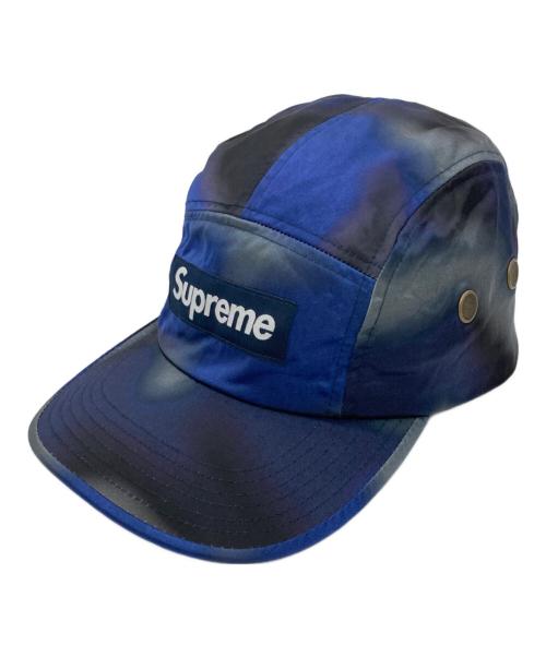 SUPREME（シュプリーム）SUPREME (シュプリーム) Washed Satin Camo Camp Cap ネイビーの古着・服飾アイテム