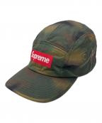 SUPREMEシュプリーム）の古着「Washed Satin Camo Camp Cap」｜グリーン
