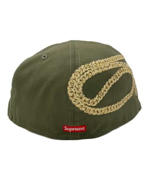 New Era（ニューエラ）New Era (ニューエラ) SUPREME (シュプリーム) Jesus Piece S Logo グリーン サイズ:7 1/2（59.6cm）の古着・服飾アイテム