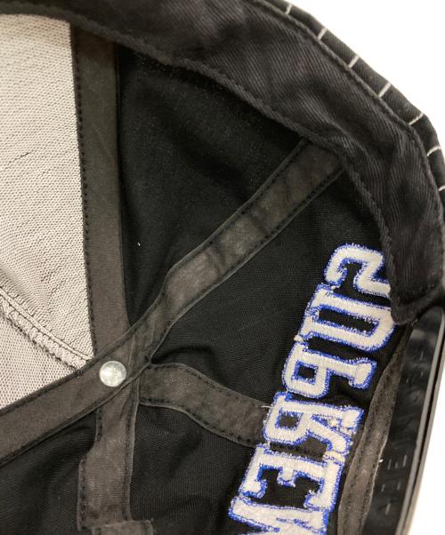 SUPREME（シュプリーム）SUPREME (シュプリーム) Pinstripe Back Arc 5 Panel Hat ブルー×ブラックの古着・服飾アイテム