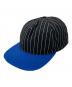 SUPREME（シュプリーム）の古着「Pinstripe Back Arc 5 Panel Hat」｜ブルー×ブラック