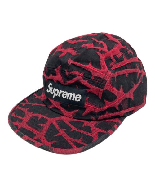 SUPREME（シュプリーム）SUPREME (シュプリーム) Thorn Camp Cap レッド×ブラックの古着・服飾アイテム