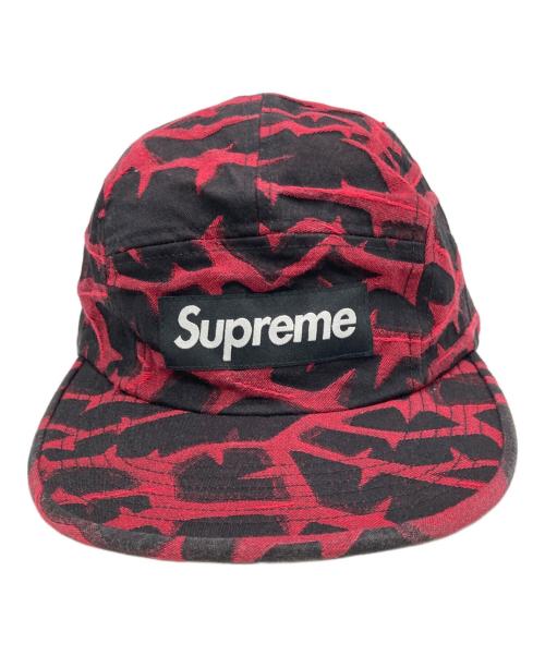 SUPREME（シュプリーム）SUPREME (シュプリーム) Thorn Camp Cap レッド×ブラックの古着・服飾アイテム