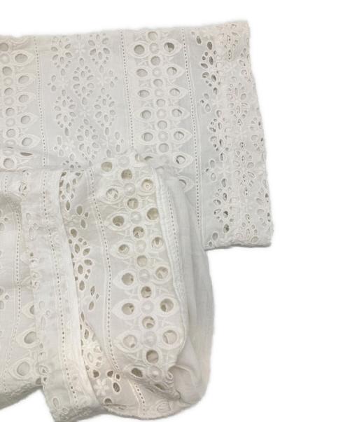 ne quittez pas（ヌキテパ）ne quittez pas (ヌキテパ) BORDER HEMLA GATHER PANTS ホワイト サイズ:S 未使用品の古着・服飾アイテム