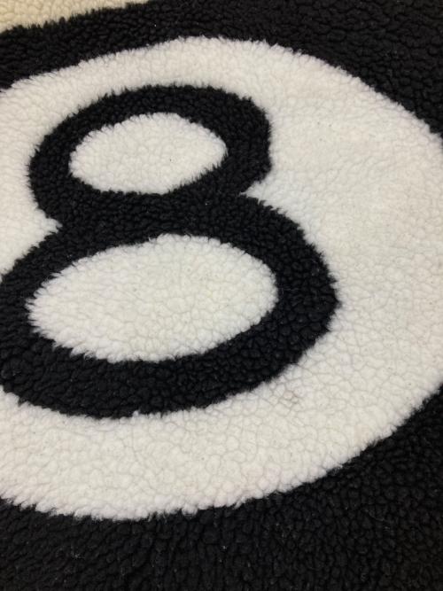 stussy（ステューシー）stussy (ステューシー) 8 BALL SHERPA JACKET ホワイト×ブラック サイズ:XLの古着・服飾アイテム