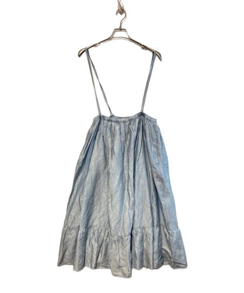 journal standard luxe（ジャーナルスタンダード ラックス）journal standard luxe (ジャーナルスタンダード ラックス) エアワッシャー キリカエギャザースカート ブルー サイズ:FREEの古着・服飾アイテム