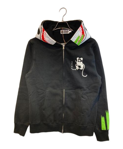 A BATHING APE（ア ベイシング エイプ）A BATHING APE (ア ベイシング エイプ) Panda Full Zip Hoodie ブラック サイズ:Lの古着・服飾アイテム
