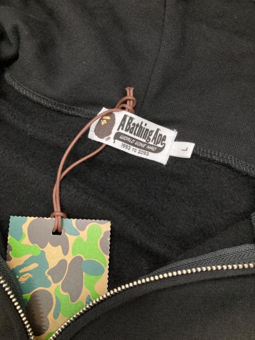 A BATHING APE（ア ベイシング エイプ）A BATHING APE (ア ベイシング エイプ) Panda Full Zip Hoodie ブラック サイズ:Lの古着・服飾アイテム