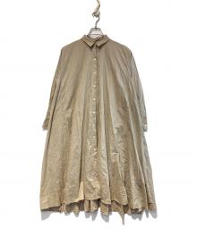 mizuiro-ind（ミズイロインド）の古着「シャツワンピース」｜ベージュ