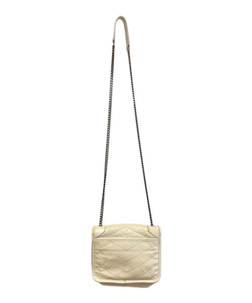 Saint Laurent Paris（サンローランパリ）Saint Laurent Paris (サンローランパリ) NIKIチェーンウォレットショルダーバッグ ホワイトの古着・服飾アイテム