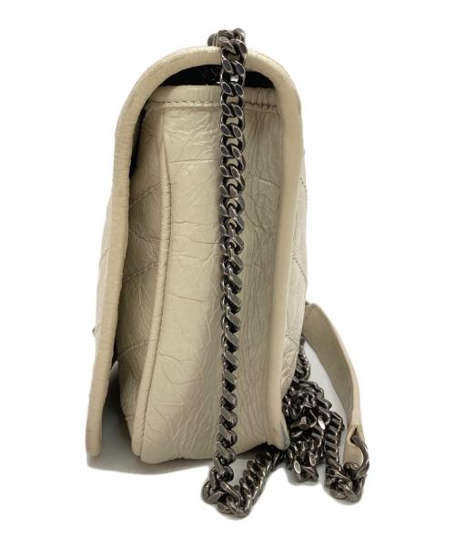 Saint Laurent Paris（サンローランパリ）Saint Laurent Paris (サンローランパリ) NIKIチェーンウォレットショルダーバッグ ホワイトの古着・服飾アイテム