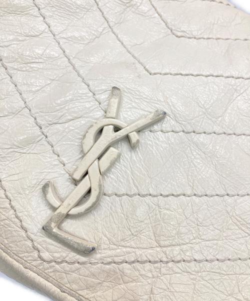 Saint Laurent Paris（サンローランパリ）Saint Laurent Paris (サンローランパリ) NIKIチェーンウォレットショルダーバッグ ホワイトの古着・服飾アイテム