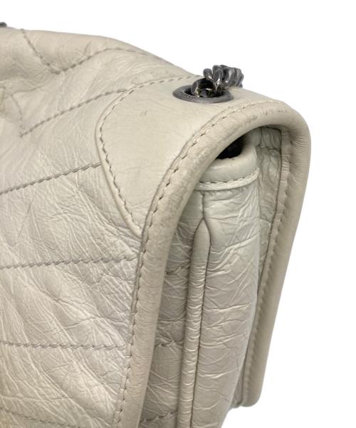 Saint Laurent Paris（サンローランパリ）Saint Laurent Paris (サンローランパリ) NIKIチェーンウォレットショルダーバッグ ホワイトの古着・服飾アイテム