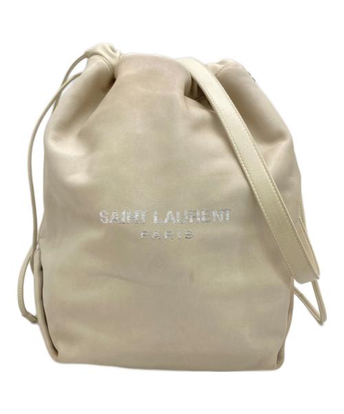 Saint Laurent Paris（サンローランパリ）Saint Laurent Paris (サンローランパリ) テディ チェーンショルダーバッグ ベージュの古着・服飾アイテム