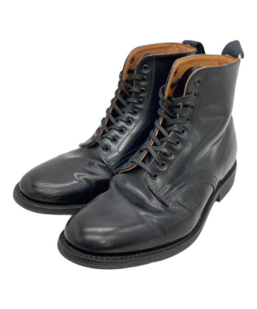SANDERS（サンダース）SANDERS (サンダース) FEMALE MILITARY DERBY BOOT ブラック サイズ:4（約23〜23.5cm)の古着・服飾アイテム