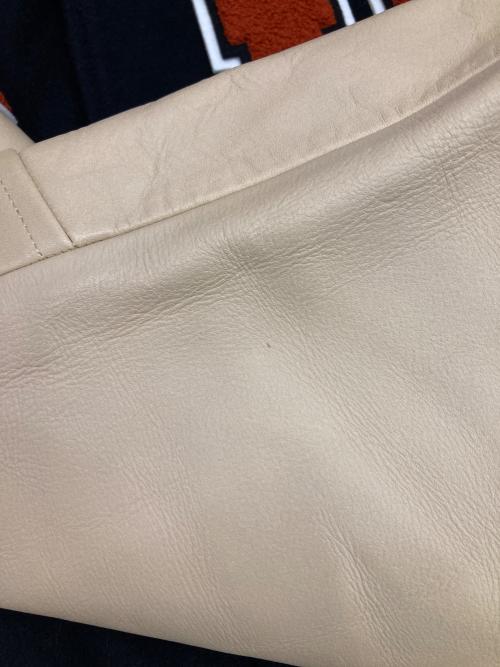 HUMAN MADE（ヒューマンメイド）HUMAN MADE (ヒューマンメイド) VARSITY JACKET ブラック×ベージュ サイズ:XLの古着・服飾アイテム