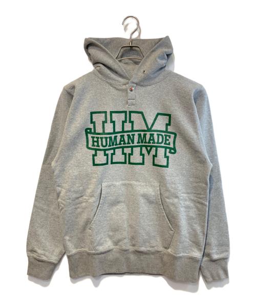 HUMAN MADE（ヒューマンメイド）HUMAN MADE (ヒューマンメイド) SNAP HOODIE グレー サイズ:Lの古着・服飾アイテム