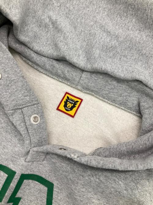 HUMAN MADE（ヒューマンメイド）HUMAN MADE (ヒューマンメイド) SNAP HOODIE グレー サイズ:Lの古着・服飾アイテム