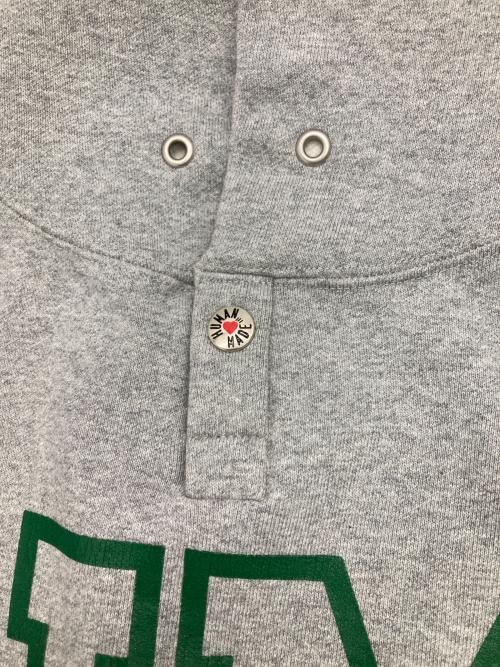 HUMAN MADE（ヒューマンメイド）HUMAN MADE (ヒューマンメイド) SNAP HOODIE グレー サイズ:Lの古着・服飾アイテム