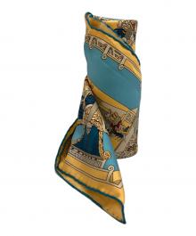 HERMES（エルメス）の古着「カレ90」｜ブルー×イエロー