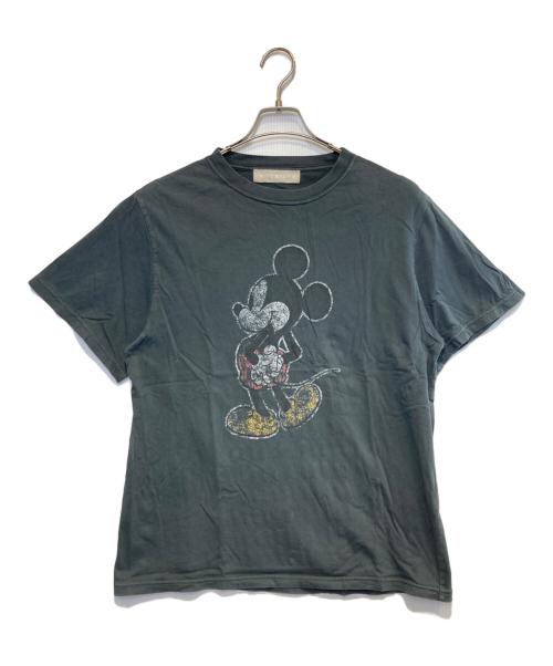 R JUBILEE（アールジュビリー）R JUBILEE (アールジュビリー) DISNEY (ディズニー) ヴィンテージ加工 MICKEY TEE グレー サイズ:Freeの古着・服飾アイテム