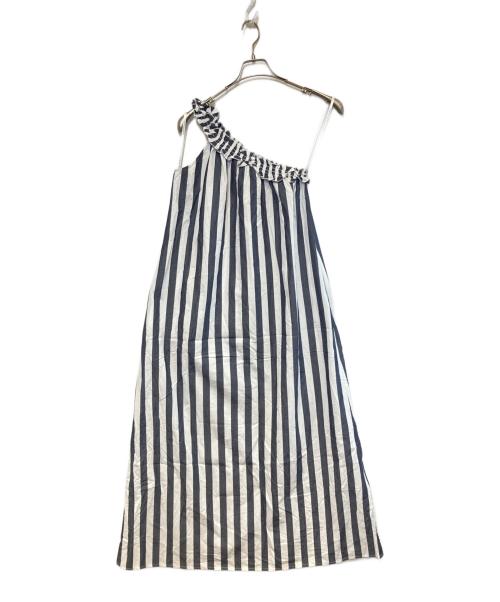 Bird&Knoll（バードアンドノール）Bird&Knoll (バードアンドノール) マキシワンピース ホワイト×ネイビー サイズ:Sの古着・服飾アイテム