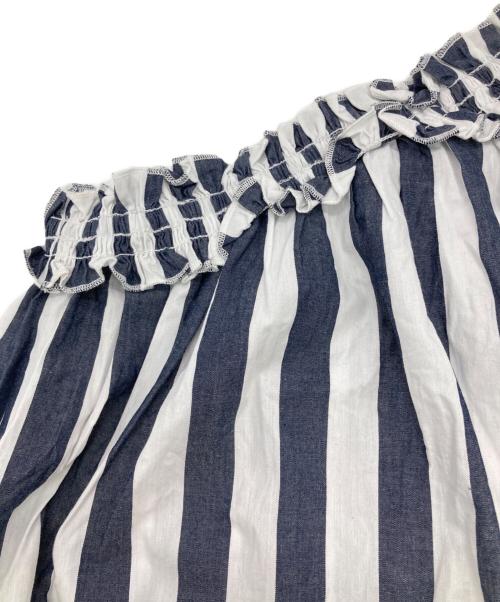 Bird&Knoll（バードアンドノール）Bird&Knoll (バードアンドノール) マキシワンピース ホワイト×ネイビー サイズ:Sの古着・服飾アイテム