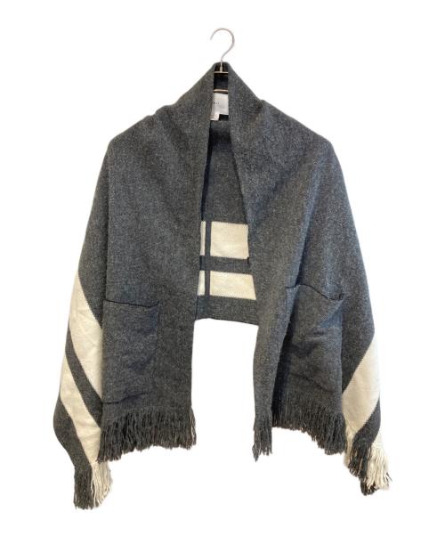 ADAWAS（アダワス）ADAWAS (アダワス) フリンジ・ストール グレー サイズ:FREEの古着・服飾アイテム