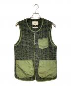 KESTINケスティン）の古着「ツイードベスト」｜オリーブ