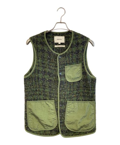 KESTIN（ケスティン）KESTIN (ケスティン) ツイードベスト オリーブ サイズ:Sの古着・服飾アイテム