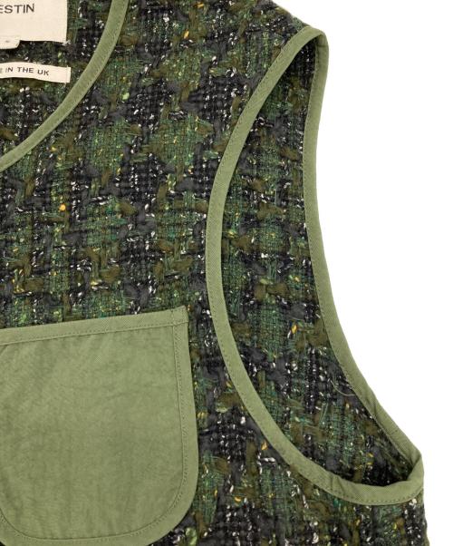 KESTIN（ケスティン）KESTIN (ケスティン) ツイードベスト オリーブ サイズ:Sの古着・服飾アイテム