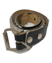 Wendy's（ウェンディーズ）の古着「2連スタッズレザーベルト」｜ブラック