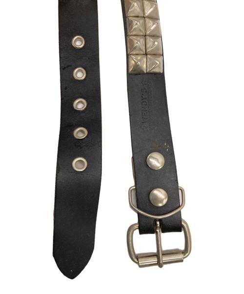 Wendy's（ウェンディーズ）Wendy's (ウェンディーズ) 2連スタッズレザーベルト ブラックの古着・服飾アイテム