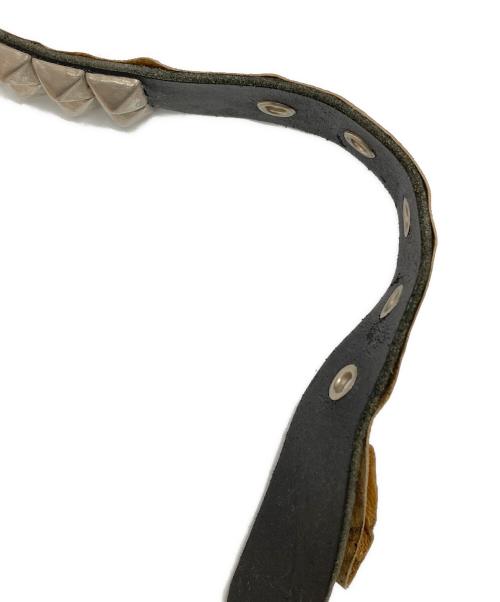 Wendy's（ウェンディーズ）Wendy's (ウェンディーズ) 2連スタッズレザーベルト ブラックの古着・服飾アイテム