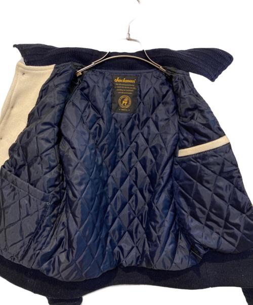 JACKMAN（ジャックマン）JACKMAN (ジャックマン) アワードジャケット ホワイト×ネイビー サイズ:Sの古着・服飾アイテム