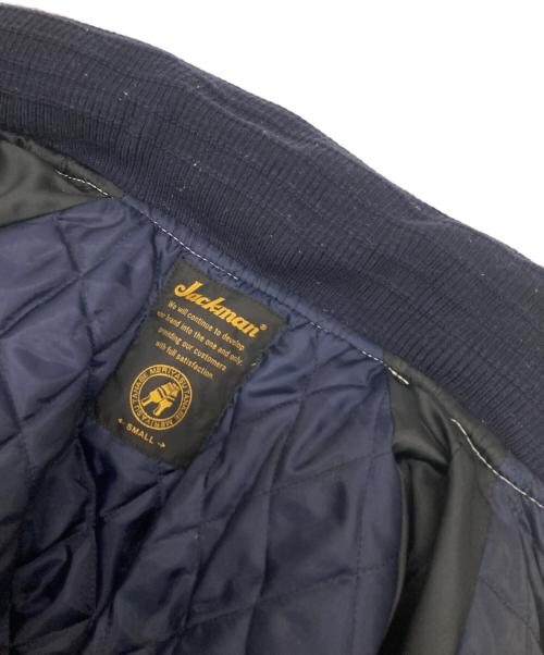JACKMAN（ジャックマン）JACKMAN (ジャックマン) アワードジャケット ホワイト×ネイビー サイズ:Sの古着・服飾アイテム