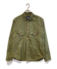 HAWKWOOD MERCANTILE（ホークウッドマーカンタイル）の古着「ミリタリーシャツ」｜オリーブ