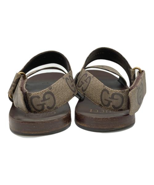 GUCCI（グッチ）GUCCI (グッチ) ダブルGストラップサンダル ブラウン サイズ:7の古着・服飾アイテム