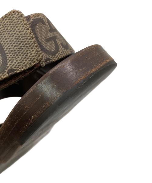 GUCCI（グッチ）GUCCI (グッチ) ダブルGストラップサンダル ブラウン サイズ:7の古着・服飾アイテム