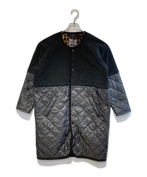 LAVENHAM（ラベンハム）LAVENHAM (ラベンハム) キルティングノーカラーコート ブラック サイズ:36の古着・服飾アイテム