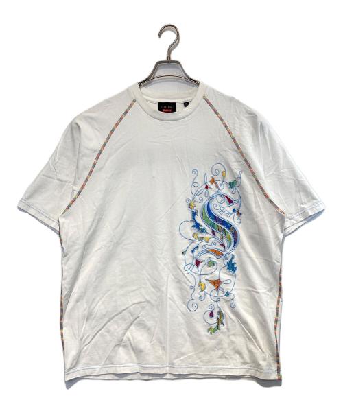 Coogi（クージー）Coogi (クージー) Supreme (シュプリーム) Raglan S/S Top ホワイト サイズ:Lの古着・服飾アイテム